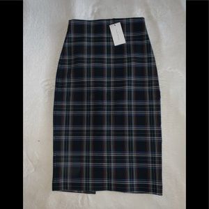 Zara plaid midi skirt NEW NEW NEW